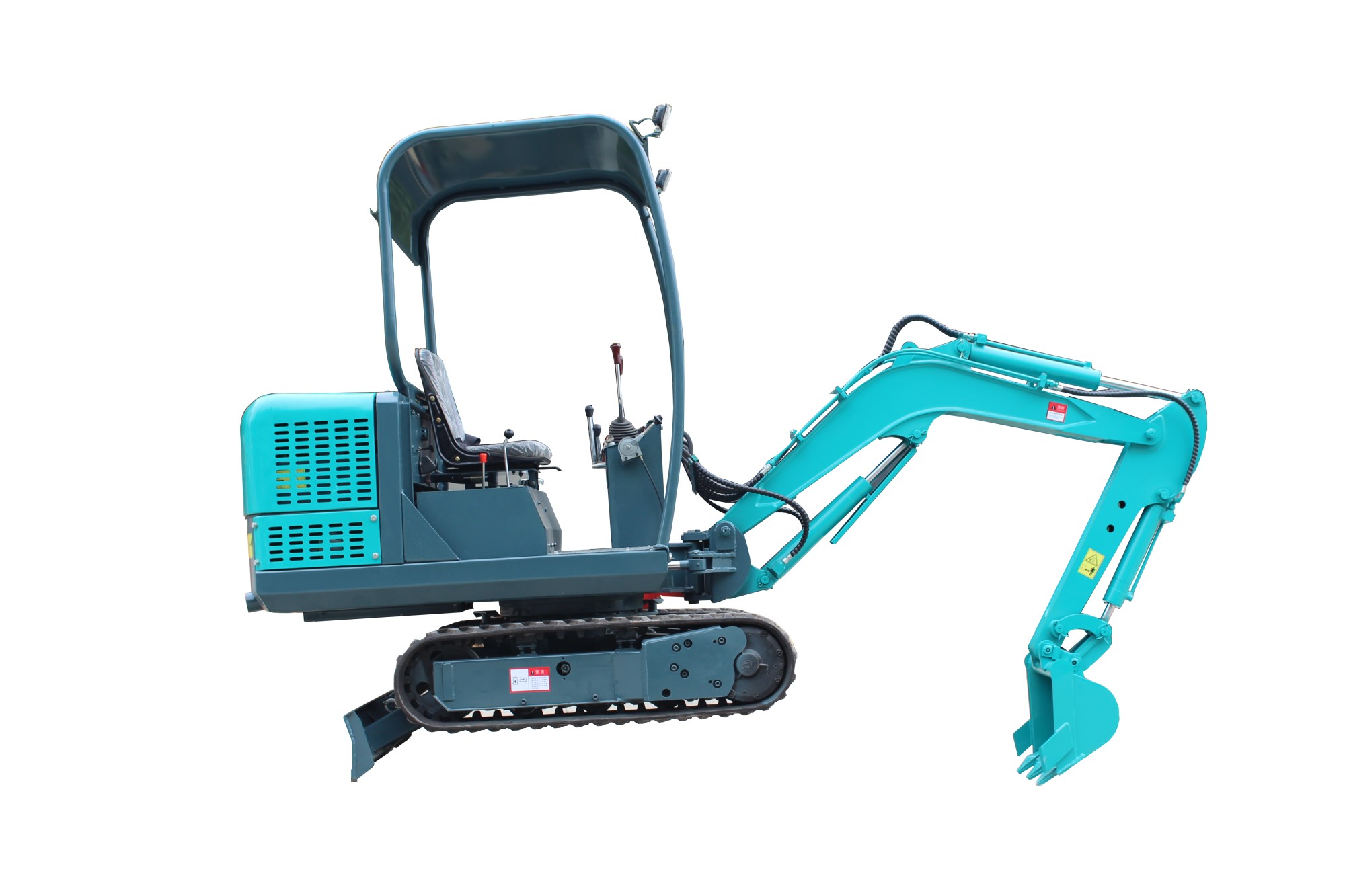 Micro hydraulic excavator walking control and attention matters